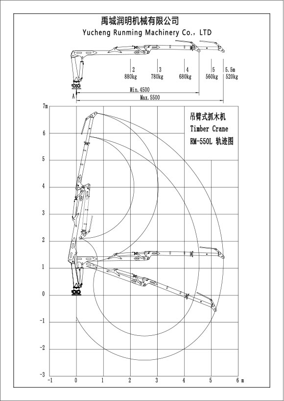 5.5米一節伸縮臂抓木機